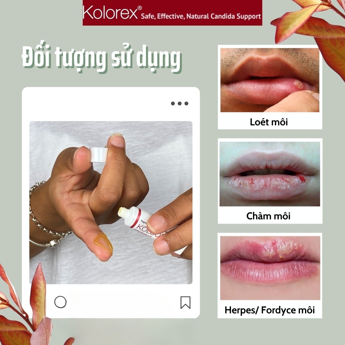 Kolorex Kolsore Lip Ointment 5g - Ảnh 3