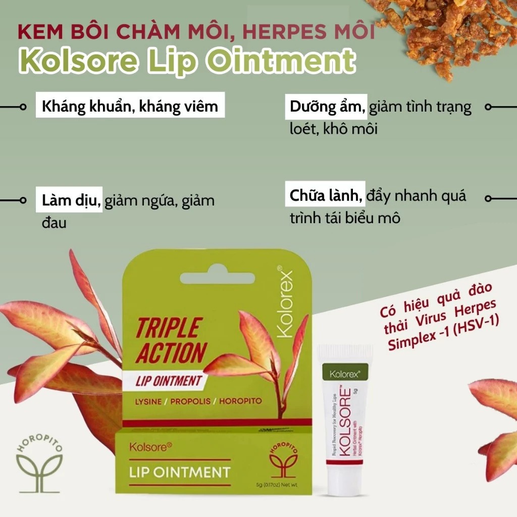 Kolorex Kolsore Lip Ointment 5g - Ảnh 7